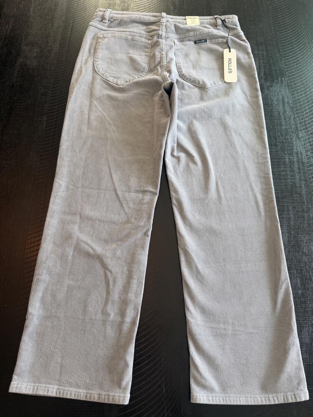 ROLLA'S Original High Rise Straight Corduroy Gray Women Pants Size 33 NWT - Picture 2 of 5